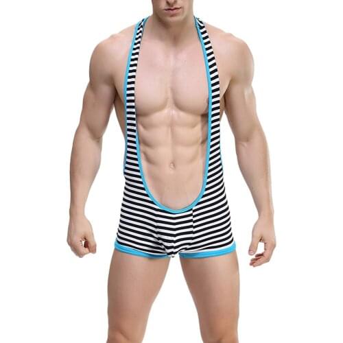 Mens Sexy Undershirt Men Bodysuit Body Stocking Sexy Man Jumpsuit Wresting Undershirts Shapper Gay Exotic Club Jumpsuit