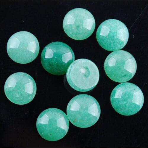 Wholesale 30pcs/lot Natural Gem Stones Aventurine Cabochons CAB No Hole for Making Jewelry DIY round cabochon 8mm Beads QU3167
