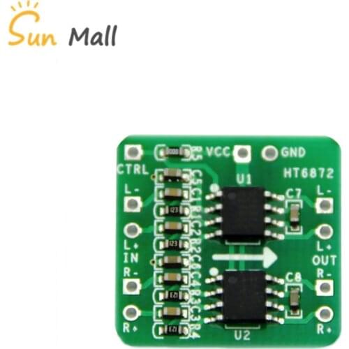 2x3W HT6872 Differential Amplifier Board Digital Class D Audio Amplifier Module Differential Input 3.6-6.5V