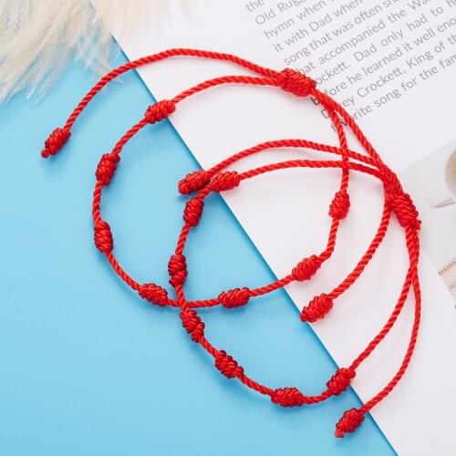 Woven Rope Knots Adjustable Bracelet Bangle Braided String Handmade Bracelet For Couple Women Lady Girls Valentines Day Gift