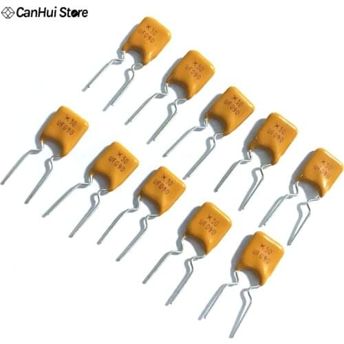 10PCS/lot Self Recovery Fuse RUEF090 UF090 30V 0.9A PPTC X30 UF090 DIP Resettable Fuse 0.9A 30V PTC Resettable Fuses