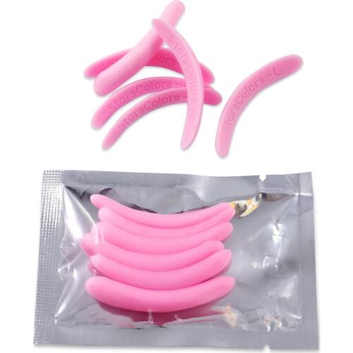 3pairs Pink Eyelash Perm Silicone Pad Recycling Lashes Rods Shield lifting 3D Eyelash Curler Makeup Accessories Applicator Tool