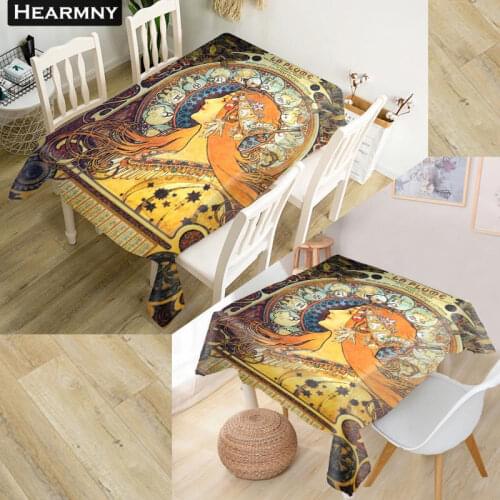 Custom Alphonse Mucha Tablecloth -13 Decorations Home Rectangular Party Table Covers Office Plain More Size Kitchen Dining Table