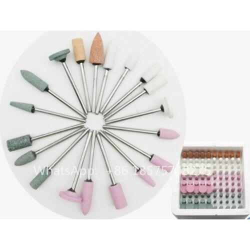 Dental 100 PCS Mixed Dental Lab Gravel Ceramic Thick Mounted Point Burs Polisher New Type