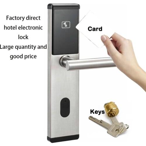 Smart Door Lock Keyless Unlock IC/ID Magnetic Card Key Smart Lock Core Handle Hotel Apartment Rental Room Electric Bolt Lock