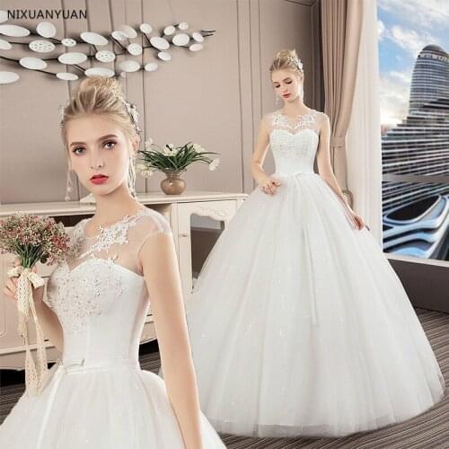 2021 Elegant Free Shipping New Hot Selling Cheap Ball Gown Lace Up Back Formal Bride Dresses Wedding Dress