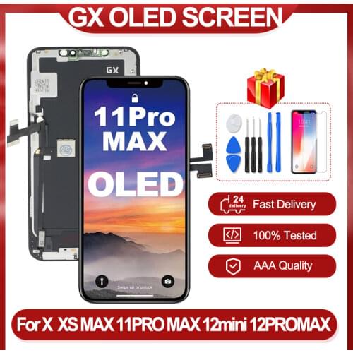 GX Hard OLED For iPhone X LCD Screen AMOLED Digitizer Assembly Replacement GX Soft For iPhone XS Display MAX 11 PRO OLED