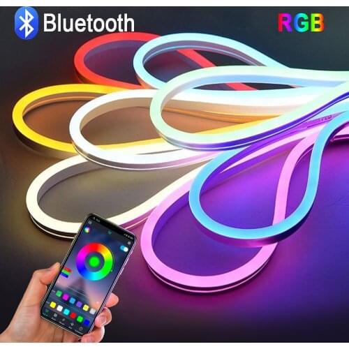 1/2/3/4/5M DC12V RGB LED cabinet light With Bluetooth APP Control Kitchen neon lamp For closet wardrobe backlight Decor light