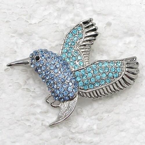 12pcs/lot Wholesale Fashion Brooch Rhinestone Hummingbird Pin brooches Apparel Accessories in 11 colors C101330