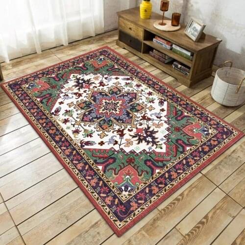 200*300cm Fashion Retro Bohemian Persian Ethnic Style European Flower Living Room Bedroom Kitchen Carpet Floor Mat