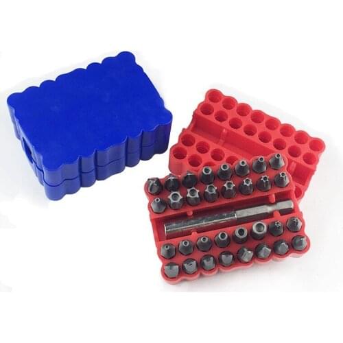 33Pcs Security Tamper Proof Torx Bit Spanner Star Hex Holder Rod Multifunctional Screwdriver Set