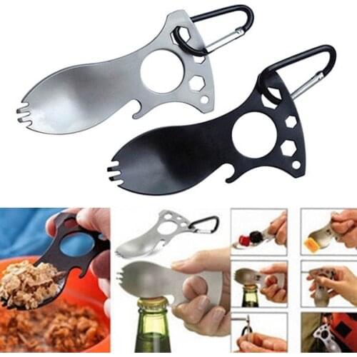 5 In 1 Survival Kit Camping Pocket EDC Screwdriver Bottle Opener Spoon Gear Tool FK88