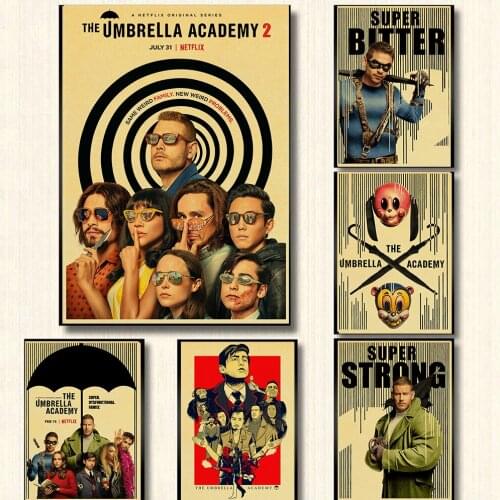 5D Diy Diamond Painting Vintage The Umbrella Academy Posters TV Series Retr Prints And Posters Movie Diamond Embroidery Crafts
