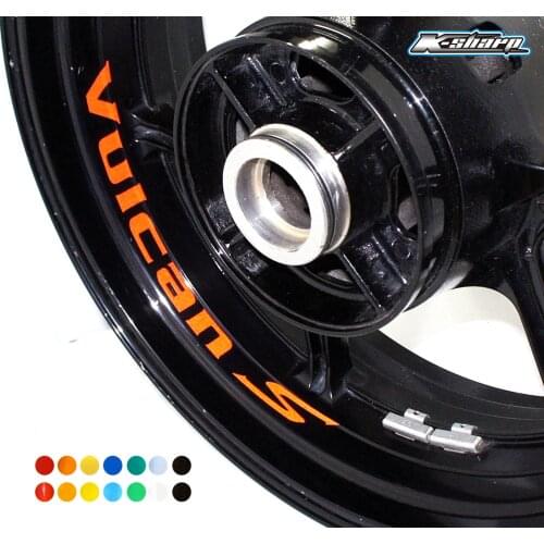 8 X motorcycle stripes rim tire logo sticker custom inner edge decal round reflective stripe decal for KAWASAKI VUICAN S VUICANS