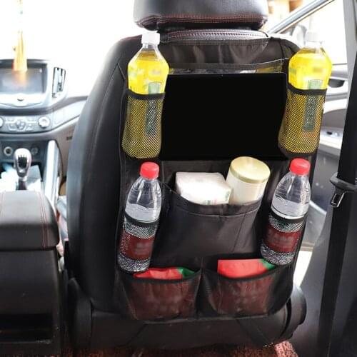 Car Back Seat Storage Bag 9 Pockets Auto Interior Organizer Space Saver Car Rear Seat Goods Stowing Tidying Bags