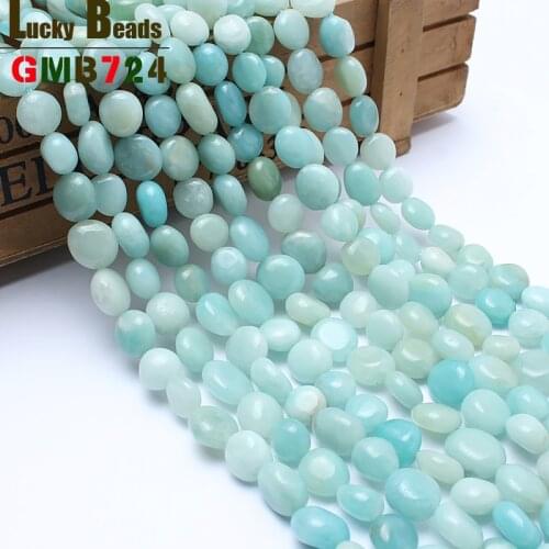 8-10mm irregular amazonite beads natural stone beads for jewelry making 15inches diy beads for making gift free shipping
