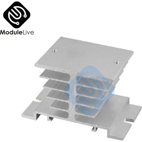 1PCS Black Single Phase Solid State Relay SSR Aluminum Heatsink Heat Sink Dissipation Radiator Suitable for 10A-40A Relay