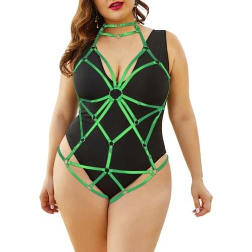Body Stockings Gothic Bondage Plump Costumes Garter Belts Womens Underwear Sexy Lingerie Plus Size Top Harness Garter Belt