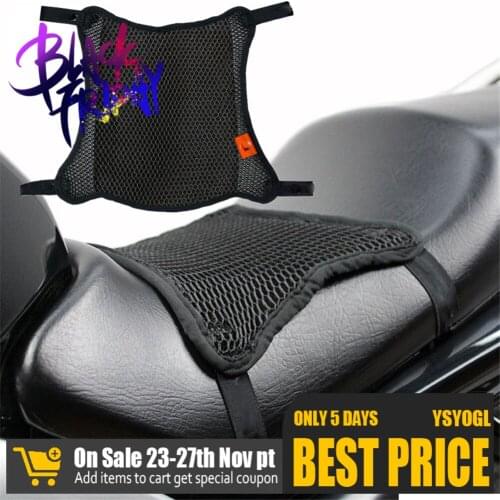 Breathable Summer Cool Motorcycle Seat Cover Two Layers 3d Mesh Motorbike Scooter Seat Cushion Heat Insulation Sunscreen Pad