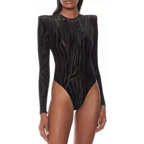 2021 New Patchwork Lace Jumpsuits For Female O Neck Long Sleeve High Waist Slimming Casual Jumpsuits Fashion Streetwear