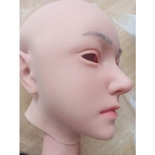 4G Evila Face Mask Realistic Soft Silicone Female Mask for Masquerade Halloween Mask For Crossdresser Drag Queen Transgender