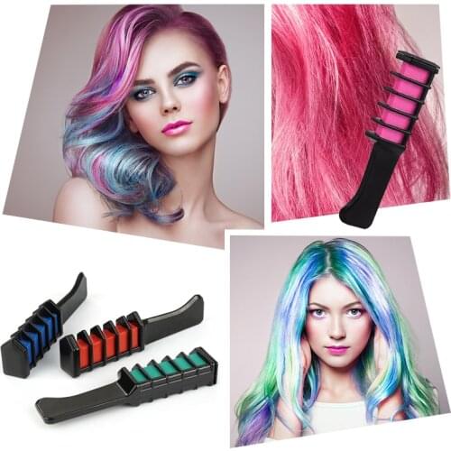 6 Colors temporary hair dye woman Chalk Hair Color Styling Tools crayons for hair professional Hair Care Disposable Dyeing TSLM2