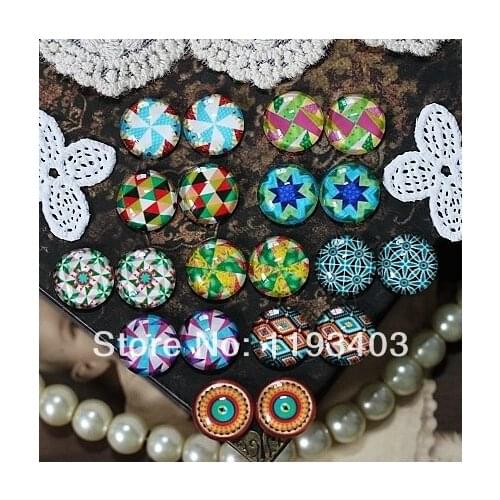 Min.mix order($9.9) 20pcs MIX 12mm Handmade Photo Round Glass Cabochon beads-Image Glass Cabochon-(HPGC-MIXSS-26)