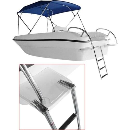 Marine Launch Ladder 304 Stainless Steel Telescopic Ladder Swimming Ladder Deck Ladder Folding Telescopic Escalator Accessories
