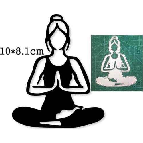 Girl Woman Yoga New 2021 Metal Cutting Dies for DIY Scrapbooking Paper and Card Making Decorative Embossing Die Cut Craft dies