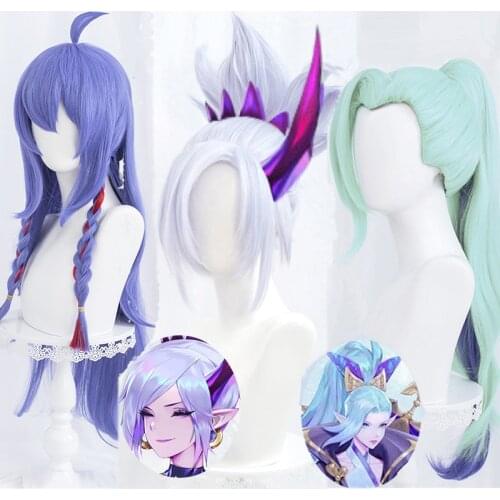 League of Legends Kindred/Vayne/Riven Cosplay Wig Spirit Blossom LOL Cosplay Spirit Blossom Wig Heat Resistant Synthetic Hairs