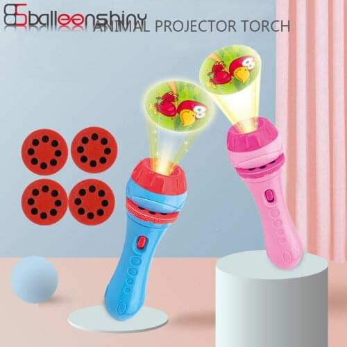 Balleenshiny 32patterns Projector Torch Educational Light-up Toys For Kids Develop Play Sleeping Stories Perform Christmas Gifts