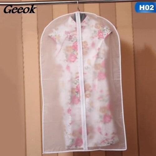 Dustproof Cloth Cover Bags Transparent Wardrobe Storage Bag Dust Cover Clothes Protector Garment Suit Coat Dust Cover