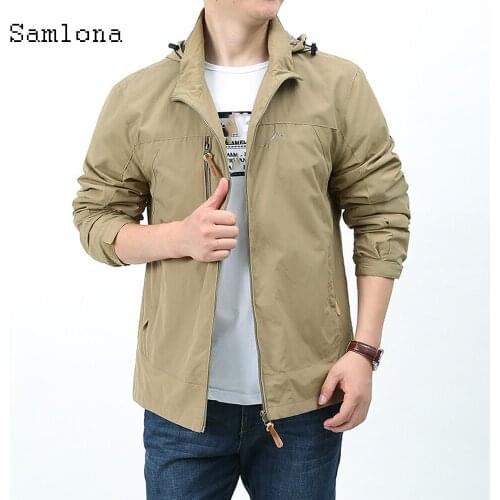 Мужские куртки с капюшоном Samlona China At AliExpress