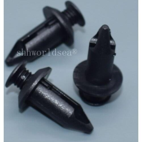 Shhworldsea 100PCS Nylon Black & Beige Push-Type Retainer For GM 1987-On 10053182 Fastened For Car Plastic Fastener Auto CLIPS
