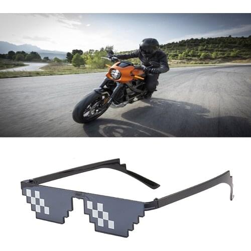 3/6 Bit Thug Life Sunglasses Pixelated Men Women Brand Party Eyeglasses Mosaic UV400 Vintage Eyewear Unisex Gift Toy Glasses