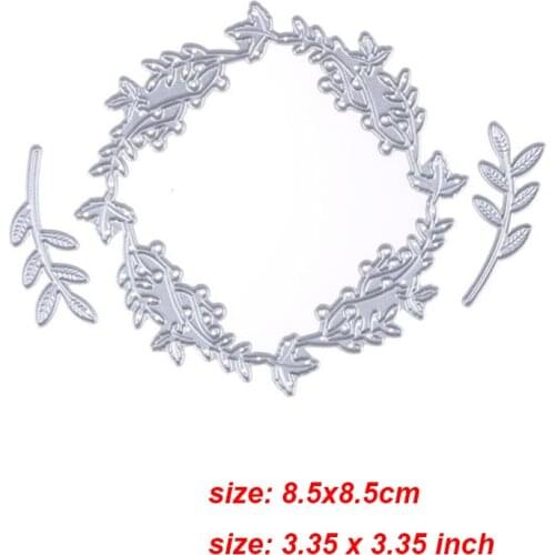Wreath Craft metal cutting dies cut die mold Christmas flower Scrapbook paper craft knife mould blade punch stencils dies