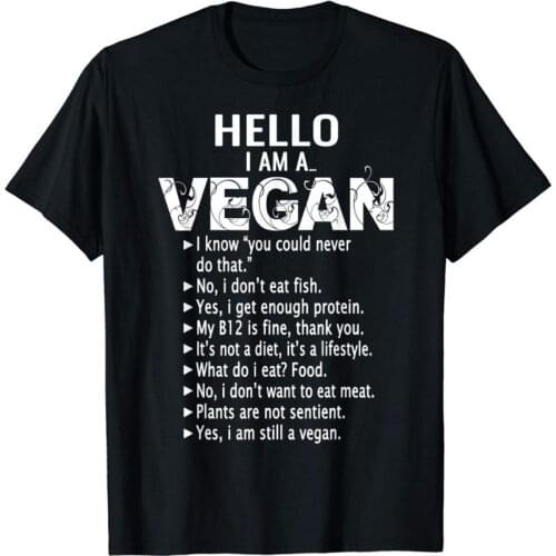 Funny Pro Vegan Activism Tshirt Gym Athlete Gift Christmas 2019 Brand New Clothing Mens Fashion Cotton Clothing O Neck Tops Tee