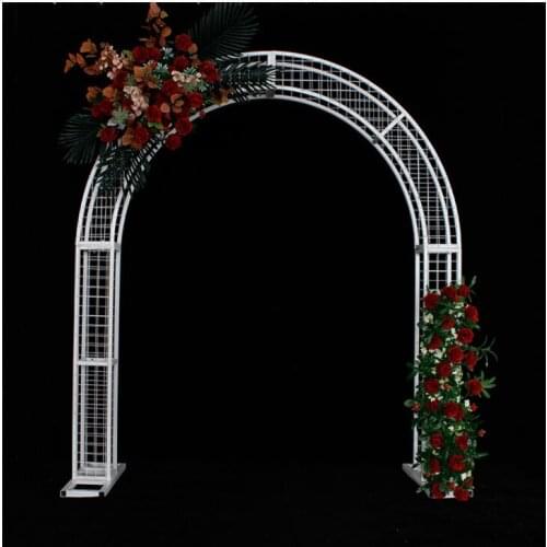 Iron arch flower rack vine moon arch flower rack clematis bracket climbing vine flower rack European iron courtyard arch
