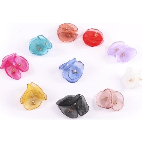10pcs/lot Colored Tassel Findings Flower Silk Polyester Charms Pendant Drop Earring Tassel for Jewelry DIY Graft Making