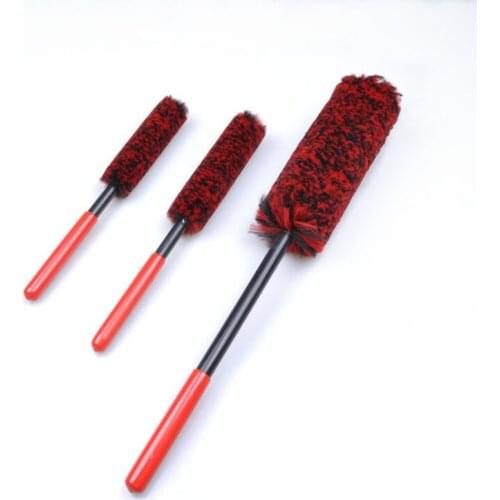 3Pcs Car Detailing Brush Wheel Wand Detailing Brush For Cleaning Wheel Rim Exhaust Tip Motorcycle Bicycle Grill Dropshipping New