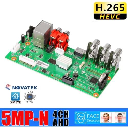 H.265 Main PCB AHD 5MP-N 4 Channel AHD DVR Recorder Video Recorder 4 Channel AHD DVR 1080P AHDH For 1080P/5MP AHD Camera