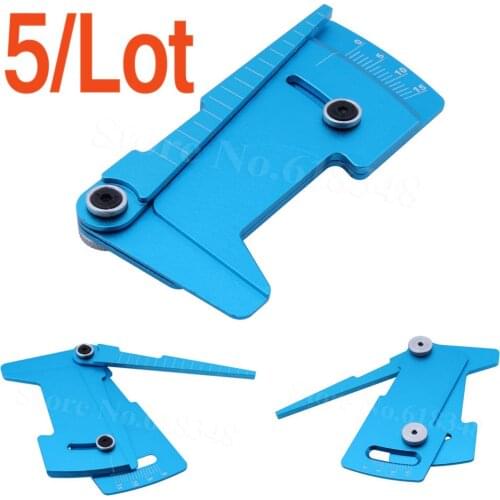 5pcs Adjustable Ruler Adjusting RC Car Height Wheel Rim Camber at 15 degrees Hobby Tool CNC For 1/8 1/10
