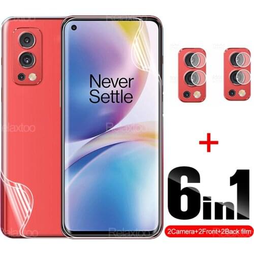 6 in 1 Front+Back Hydrogel Protector Film For Oneplus Nord 2 5G 6.43" On One Plus Nord2 Phone Screen Cover Film Camera Glass