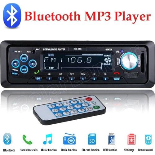 1 din car radio 12V car Bluetooth handsfree Audio Stereo Phone music AUXIN MP3 player FM USB SD remote control new