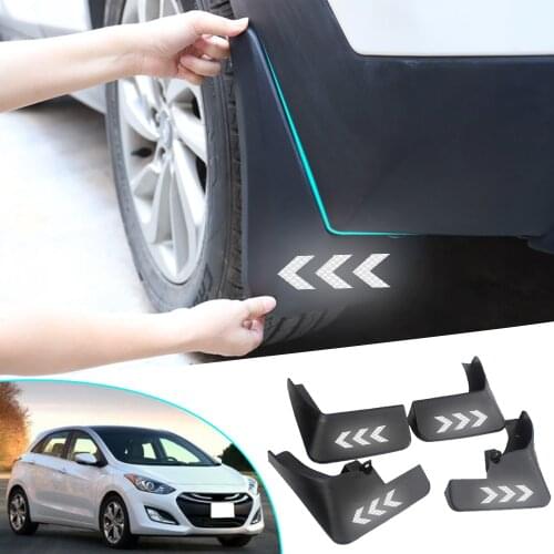 Car Fender Flares Mud Guards For Hyundai Elantra 2007-2010 Mud Flaps Splash Safety Reflective Warning Guards Car Accessories