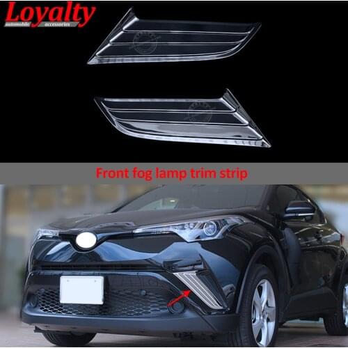 Loyalty for Toyota C-HR CHR 2016 2017 2018 Front Bumper Side Grille Fog Light Lamp Cover Trim ABS Chrome Auto Styling