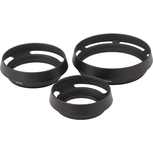 Black Metal Lens Hood 37mm 39mm 40.5mm 43mm 46mm 49mm 52mm 55mm 58mm for Leica Fujifilm Sony Camera Lens Accessories