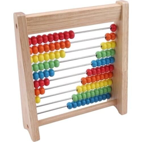 Mini Wooden Kids Educational Toy Abacus Children Early Math Learning Toy Numbers Counting Calculating Beads Abacus Montessori