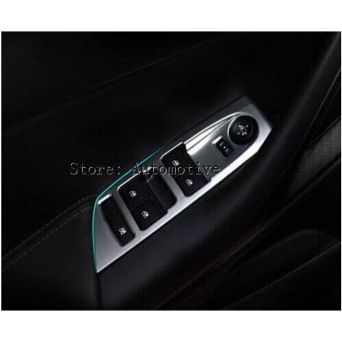 For Left Hand side Drive!! 4pcs ABS Car Interior Window Armrest Lift Switch Regulator Cover Trim For Opel Astra K 2016 2017