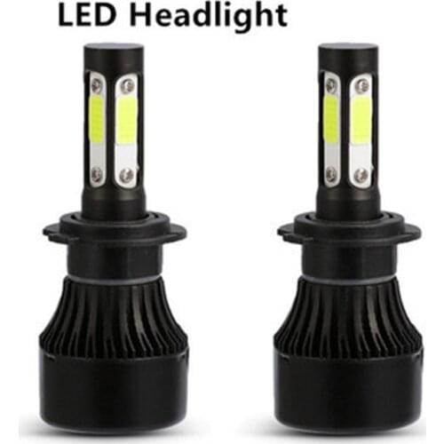 FUXUAN New 4 Side COB Chip 100W 10000lm H4 Hi lo H7 H11 9005 9006 Car LED Headlight Bulbs Auto Led Headlamp LED Light 12v 24v
